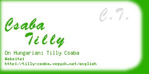 csaba tilly business card